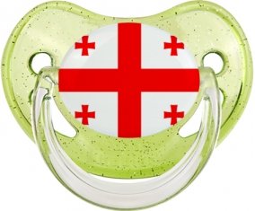 Drapeau Géorgie Sucette Physiologique Vert à paillette