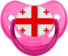 Drapeau Géorgie Sucette Physiologique Rose phosphorescente