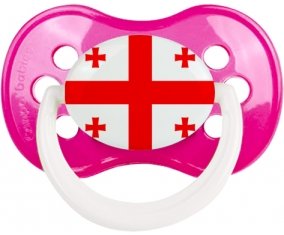 Drapeau Géorgie Sucette Anatomique Rose foncé classique