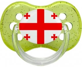 Drapeau Géorgie Tétine Cerise Vert à paillette