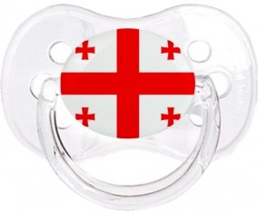 Drapeau Géorgie Tétine Cerise Transparent classique