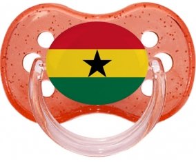 Drapeau Ghana Sucette Cerise Rouge à paillette