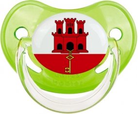 Drapeau Gibraltar Sucette Physiologique Vert classique