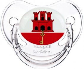 Drapeau Gibraltar Sucette Physiologique Transparent classique