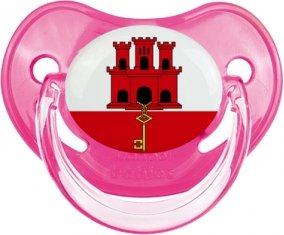 Drapeau Gibraltar Sucette Physiologique Rose classique