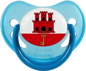 Drapeau Gibraltar Sucette Physiologique Bleue phosphorescente