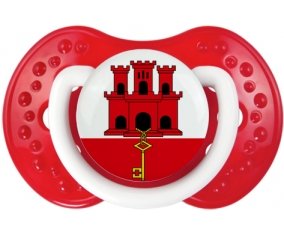 Drapeau Gibraltar Sucette LOVI Dynamic Blanc-rouge classique