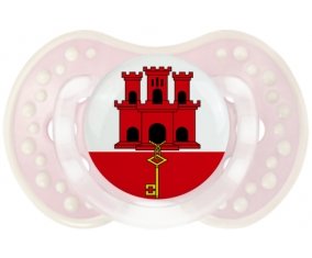 Drapeau Gibraltar Sucette LOVI Dynamic Retro-rose-tendre classique