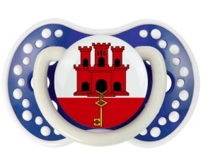 Drapeau Gibraltar Sucette LOVI Dynamic Bleu-marine phosphorescente