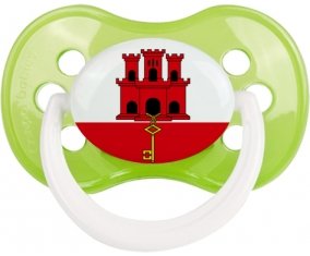 Drapeau Gibraltar Tétine Anatomique Vert classique