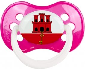 Drapeau Gibraltar Tétine Anatomique Rose foncé classique