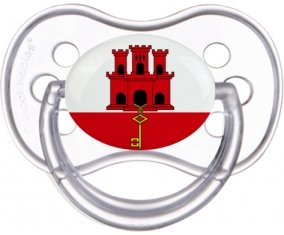 Drapeau Gibraltar Tétine Anatomique Transparente classique