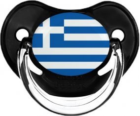 Drapeau Grèce Sucette Physiologique Noir classique