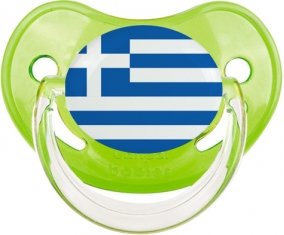 Drapeau Grèce Sucette Physiologique Vert classique