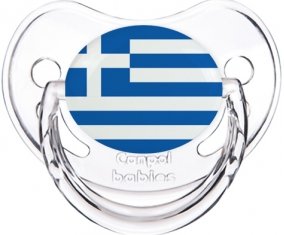 Drapeau Grèce Sucette Physiologique Transparent classique