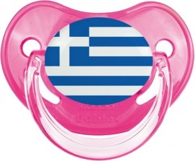 Drapeau Grèce Sucette Physiologique Rose classique