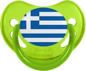 Drapeau Grèce Sucette Physiologique Vert phosphorescente