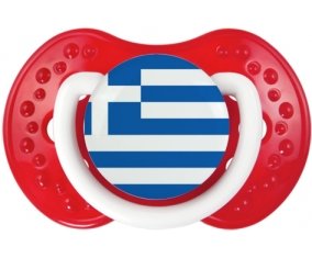 Drapeau Grèce Sucette LOVI Dynamic Blanc-rouge classique