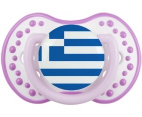 Drapeau Grèce Sucette LOVI Dynamic Blanc-mauve classique