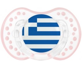 Drapeau Grèce Sucette LOVI Dynamic Retro-blanc-rose-tendre classique