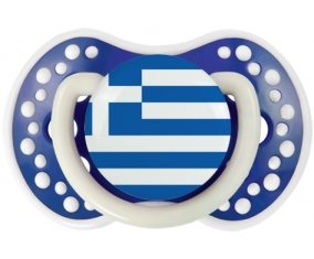 Drapeau Grèce Sucette LOVI Dynamic Bleu-marine phosphorescente