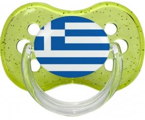 Drapeau Grèce Tétine Cerise Vert à paillette