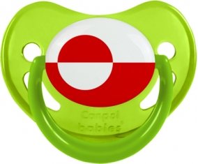 Drapeau Groenland Tétine Physiologique Vert phosphorescente