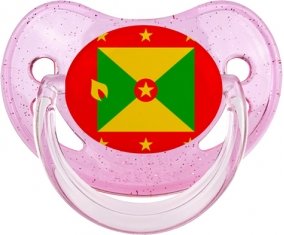Drapeau Grenade Sucete Physiologique Rose à paillette