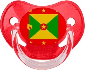 Drapeau Grenade Sucete Physiologique Rouge à paillette