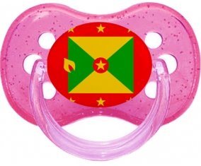 Drapeau Grenade Sucette Cerise Rose à paillette