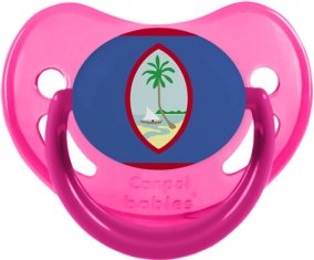 Drapeau Guam Sucette Physiologique Rose phosphorescente