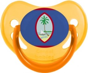 Drapeau Guam Sucette Physiologique Jaune phosphorescente