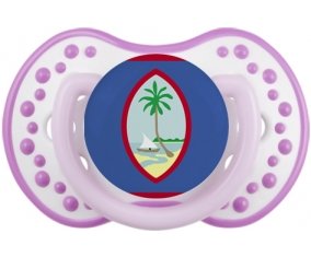 Drapeau Guam Sucette LOVI Dynamic Blanc-mauve classique