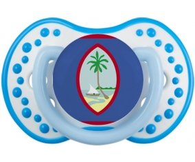 Drapeau Guam Sucette LOVI Dynamic Blanc-bleu phosphorescente