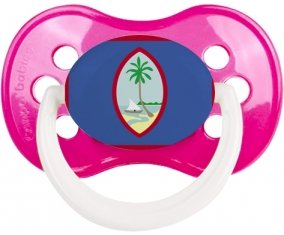 Drapeau Guam Sucette Anatomique Rose foncé classique