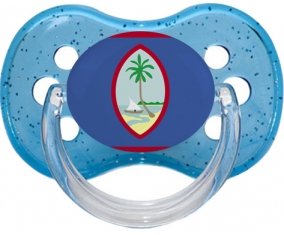 Drapeau Guam Tétine Cerise Bleu à paillette