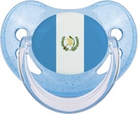 Drapeau Guatemala Tétine Physiologique Bleue à paillette
