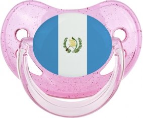 Drapeau Guatemala Tétine Physiologique Rose à paillette