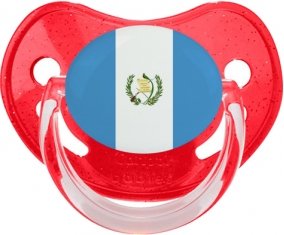 Drapeau Guatemala Tétine Physiologique Rouge à paillette
