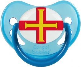 Drapeau Guernesey Sucete Physiologique Bleue phosphorescente