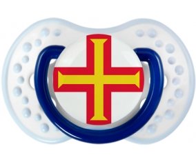 Drapeau Guernesey Tétine LOVI Dynamic Marine-blanc-bleu classique