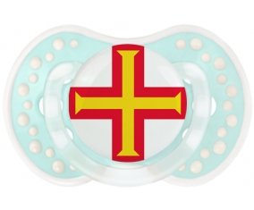 Drapeau Guernesey Tétine LOVI Dynamic Retro-turquoise-lagon classique