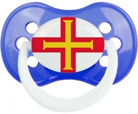 Drapeau Guernesey Sucette Anatomique Bleu classique