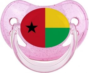 Drapeau Guinée Sucette Physiologique Rose à paillette