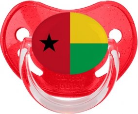 Drapeau Guinée Sucette Physiologique Rouge à paillette