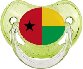 Drapeau Guinée Sucette Physiologique Vert à paillette