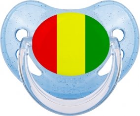 Drapeau Guinée Bissau Sucette Physiologique Bleue à paillette