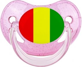 Drapeau Guinée Bissau Sucette Physiologique Rose à paillette