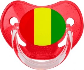 Drapeau Guinée Bissau Sucette Physiologique Rouge à paillette