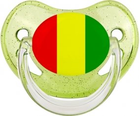 Drapeau Guinée Bissau Sucette Physiologique Vert à paillette